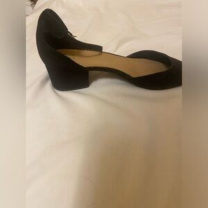 Black Low strapped heel